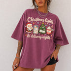 Labor and Delivery Nurse Christmas Shirt T-Shirt in Berry, vintage Christmas graphic tee for L&D nurses