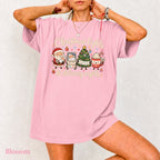 Labor and Delivery Nurse Christmas Shirt T-Shirt in Blossom, vintage Christmas graphic tee for L&D nurses