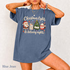 Labor and Delivery Nurse Christmas Shirt T-Shirt in Blue Jean, vintage Christmas graphic tee for L&D nurses