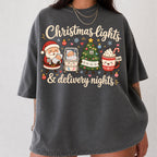 Labor and Delivery Nurse Christmas Shirt T-Shirt in Pepper, vintage Christmas graphic tee for L&D nurses